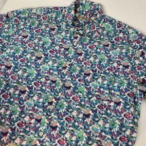 Alan Flusser Men's‎ Large Butterfly Colorful Button Up Short Sleeve Pocket